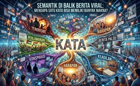 satu kata - ilustrasi artikel Semantik di Balik Berita Viral: Mengapa Satu Kata Bisa Memiliki Banyak Makna?