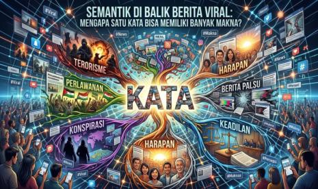 satu kata Semantik Viral: Kekuatan satu kata satu kata - ilustrasi artikel Semantik di Balik Berita Viral: Mengapa Satu Kata Bisa Memiliki Banyak Makna?